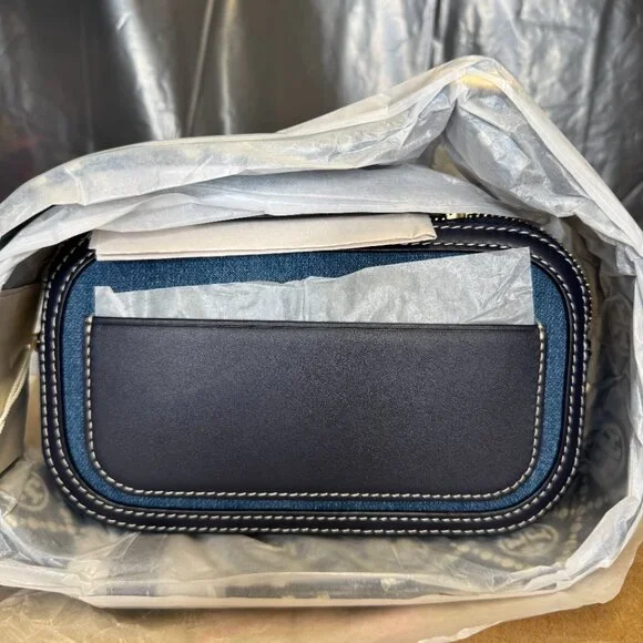 Tory Burch Mini Miller Denim Crossbody Bag - Picture 9 of 11